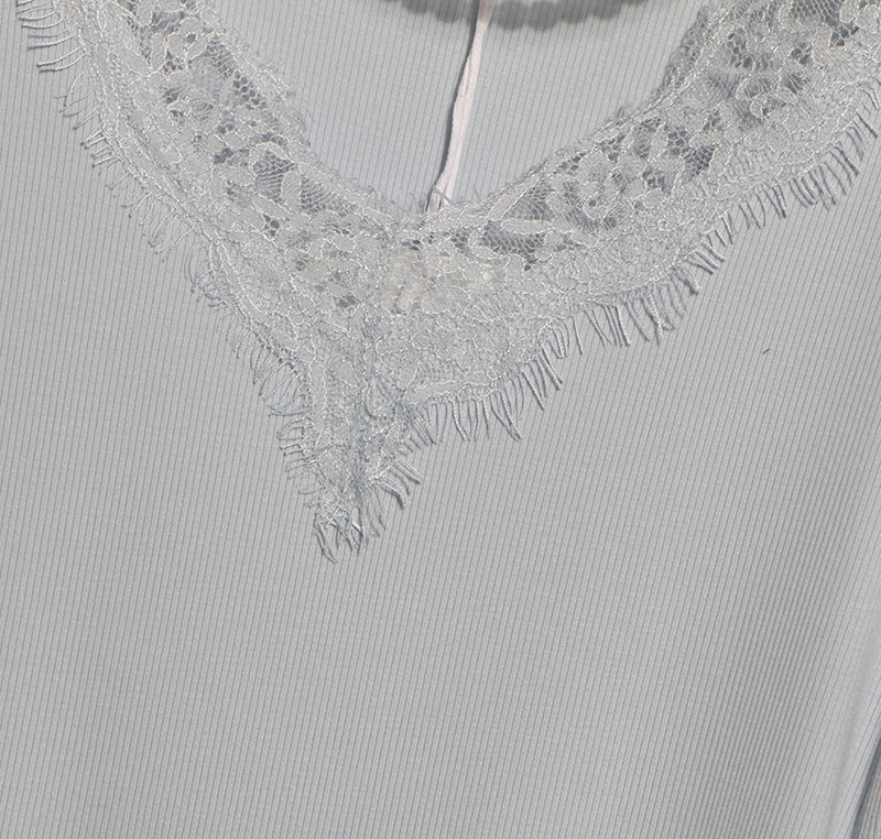 Summer Romantic Lace V neck Sexy T shirt Short Small Slim Short Sleeved Tops