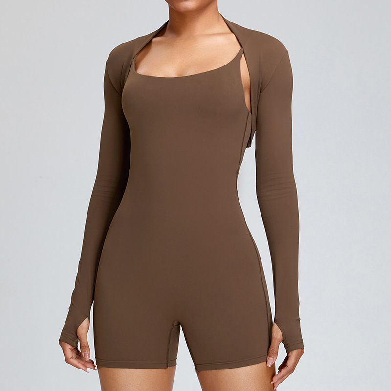 Cross-border nuevo SLIM-Fit corto deportes chal de la moda de las mujeres de la aptitud chaleco exterior desgaste de manga larga Chaqueta de punto ropa de yoga