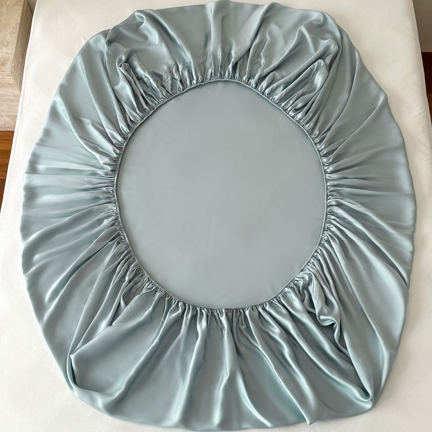 Ice Silk Cooling Duvet Cover Tencel Fitted Sheet Solid Colour_voghion.com