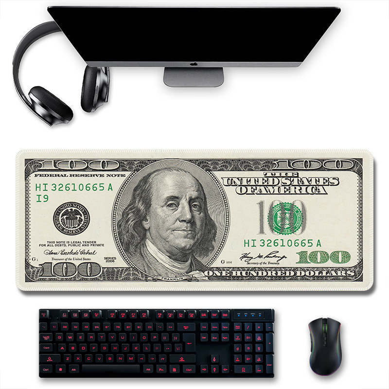 Alfombrilla de Ratón Grande US Dollar Heat Map, Borde Antideslizante, Engrosada