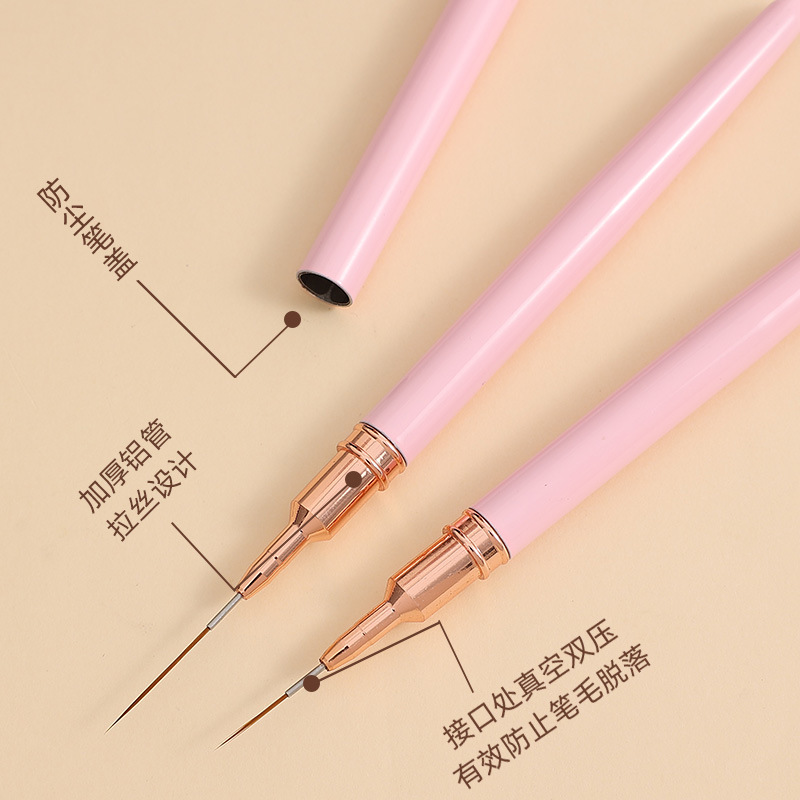 Estilo japonés pluma de dibujo de uñas pluma de línea de dibujo fino tienda de uñas pintura de color especial línea de dibujo de flores pintura de la mano muñeca extremadamente fina