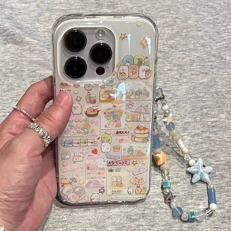Divertida criatura de esquina linda de dibujos animados para iPhone16ProMax/15 Apple 14/13 funda para teléfono móvil 16 mujer