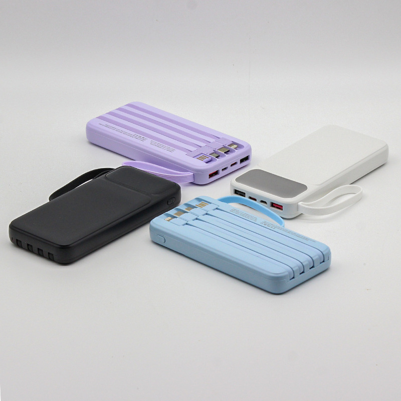 ケーブル付きパワーバンク PD22.5W 超高速充電 10000 mAh 大容量ポータブル電源、ストラップ付き|undefined