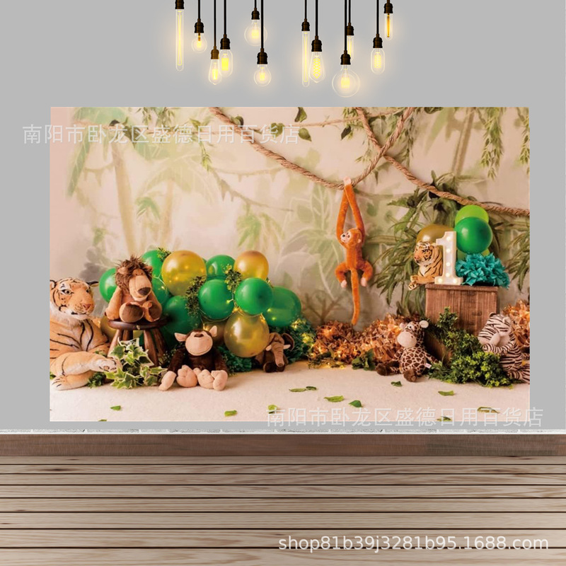 Baby Shower 1St Birthday Party Venue Decoration Banner Wild Animal Photo Photography Background Cloth Baby Shower 1St Birthday Party Venue Decoration Banner Wild Animal Photo Photography Background Cloth