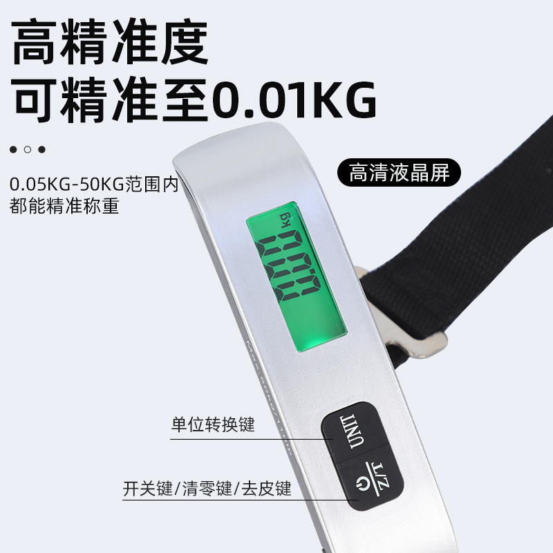 Tragbare tragbare elektronische Waage mit Webband-Hook-Waage Mini-Elektronische Waage Hochpräzisions-Gepäckwaage Haushaltswaage Gemüse-Angelwaage kleine Waage