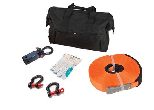 厂家直供绞盘工具包套装套件  含动滑轮、抱树带、卸扣、手套等