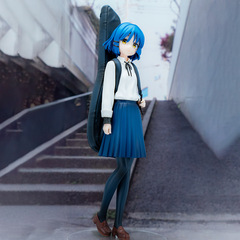 ロンリーロック 山田涼 ギターバッグ ショートヘア 学生服 フィギュア かわいい 美少女 アニメ 二次元モデル オーナメント