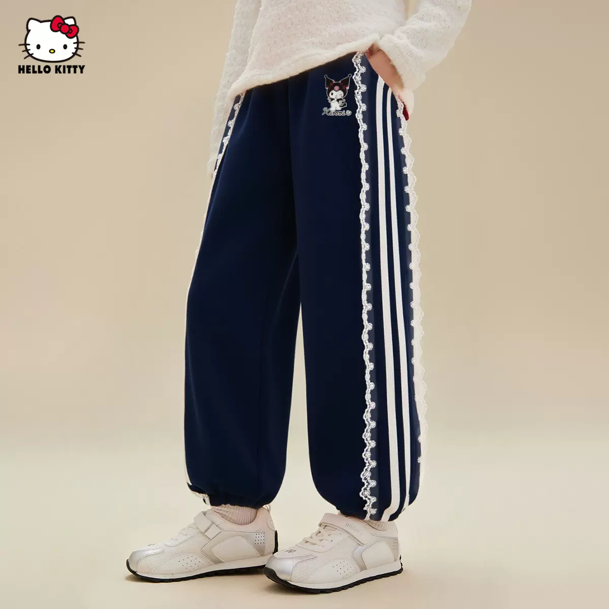 【酷洛米联名款】儿童秋冬季加绒可选休闲裤2025新款中大童装批发