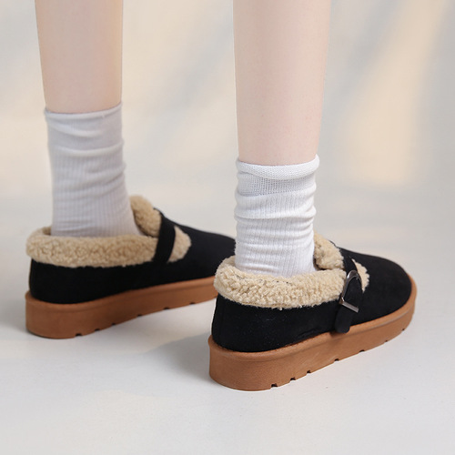 New Breken Winter Plush Shoes for Women, Retro Style, Thick Insole, Fleece Lined, Thick Snow Boots, Eu 36 Women's Shoes