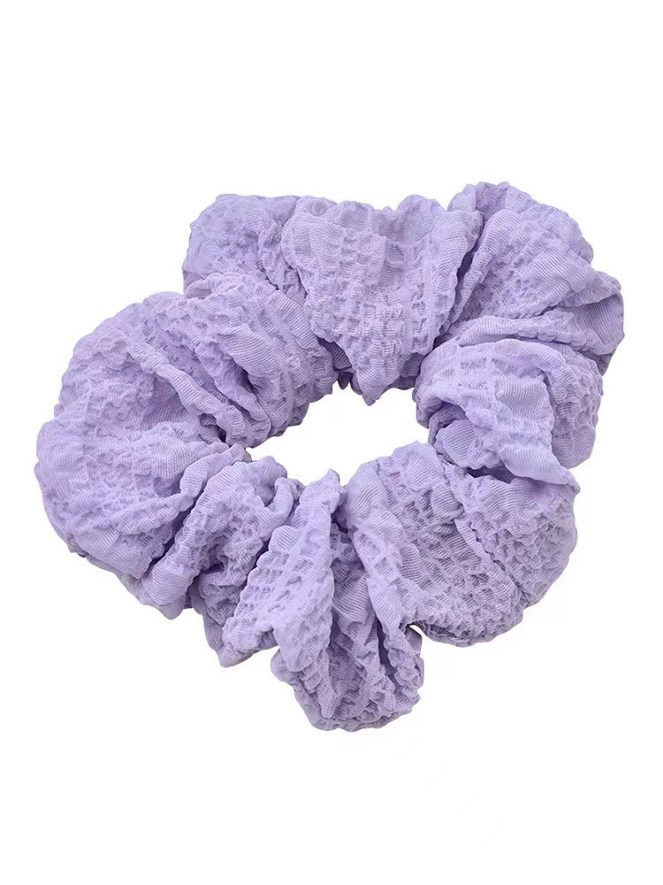 Elegant Simple Style Solid Color Cloth Pleated Hair Tie 1 Piece display picture 9