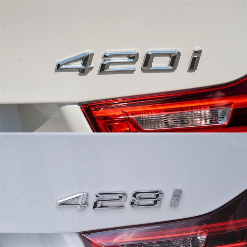 Old model BMW 420i car stickers, 425i lettering, 428i rear emblem, 435i displacement badge, 440i car emblem, modification