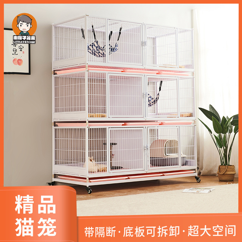 Little Fat Cage Cat Cage Cat Breeding Cage Three-layer Cat Cage Cat House Breeding Cage Rabbit Cage Pigeon Cage Cat Breeding Cage