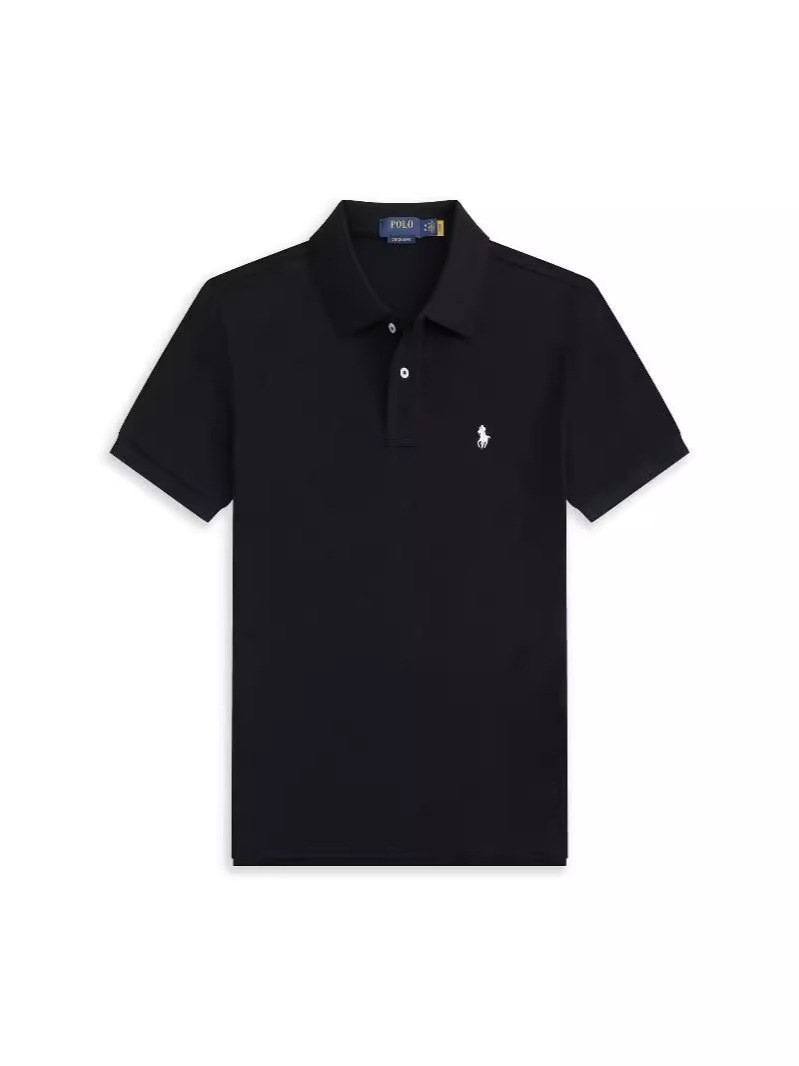 Foreign Trade American Polo Pony Logo Short-Sleeved Men's Business Casual Loose Large Size Short-Sleeved Polo Shirt