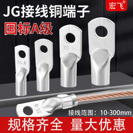 国标JG系列冷压铜端头镀锡船用连接接线端子管压线鼻子铜线耳地环