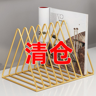 Nordic Style Wrought Iron Bookshelf Nordic Style Ins Creative Golden Triangle Bookshelf Wrought Iron Desktop Study Desk File