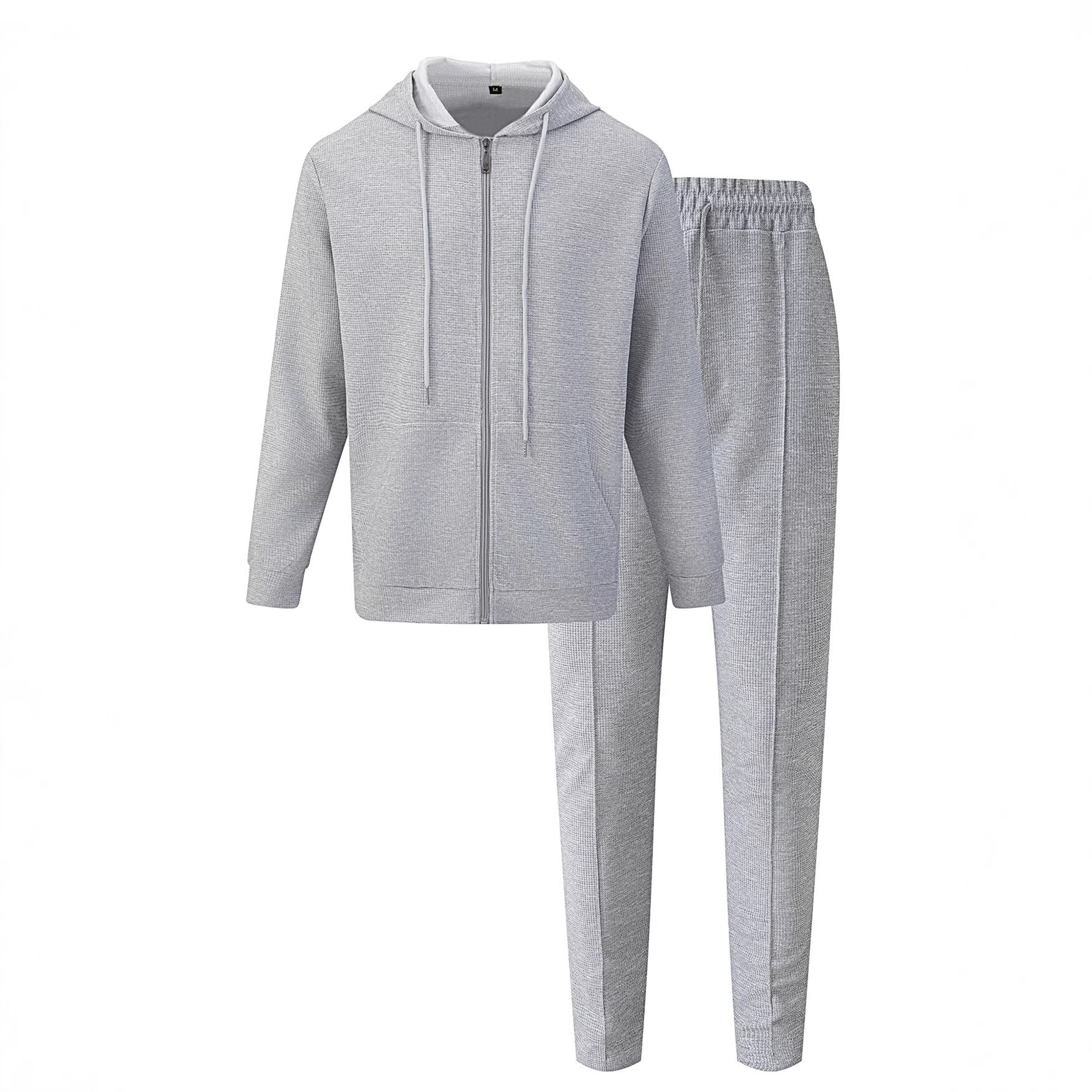 Europa y América transfronterizas primavera hombre encapuchado con cremallera chaqueta de punto chaqueta deportiva casual suelta chaqueta de abrigo