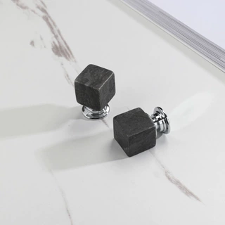 小方形双尺寸柜衣柜门把手抽屉铝合金批发北欧轻奢人工大理石拉手