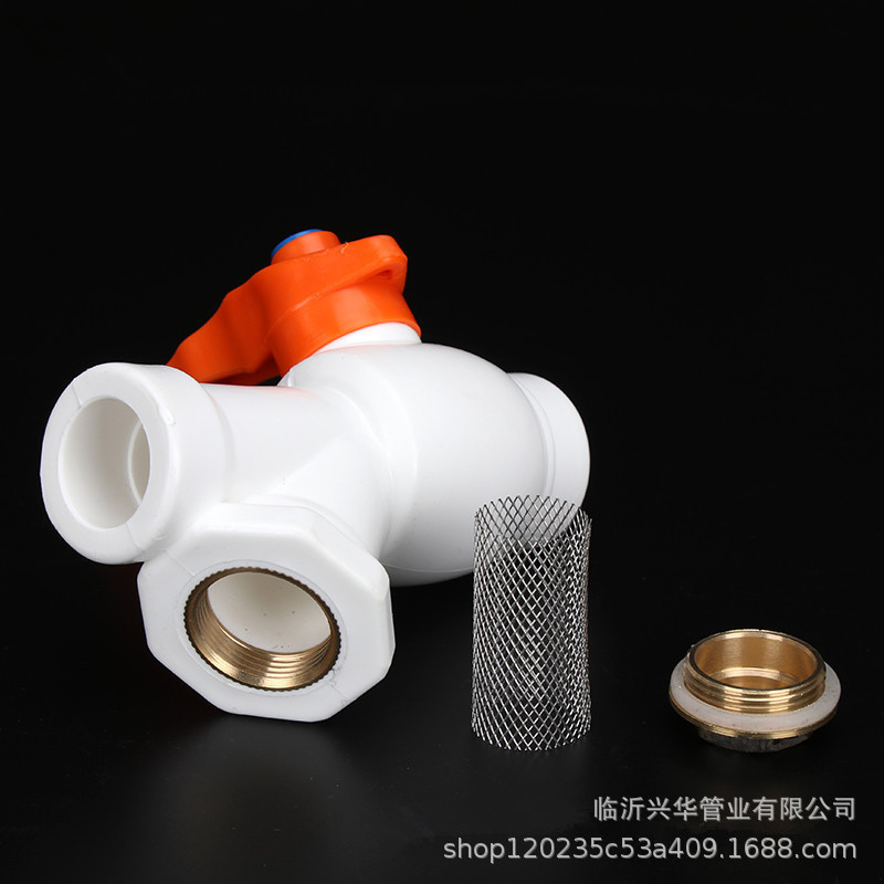 厂家批发 加厚PPR过滤器球阀 PPR过滤器钢芯球阀水暖管材大量