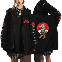 动漫NARUTO火影忍者潮牌拉链卫衣休闲情侣开衫外套跨境外贸热销款