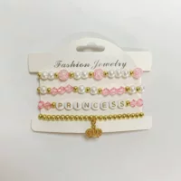 Хрустальные бусы Упружинные браслеты аксессуары Crown Friendship пара украшения можно установить