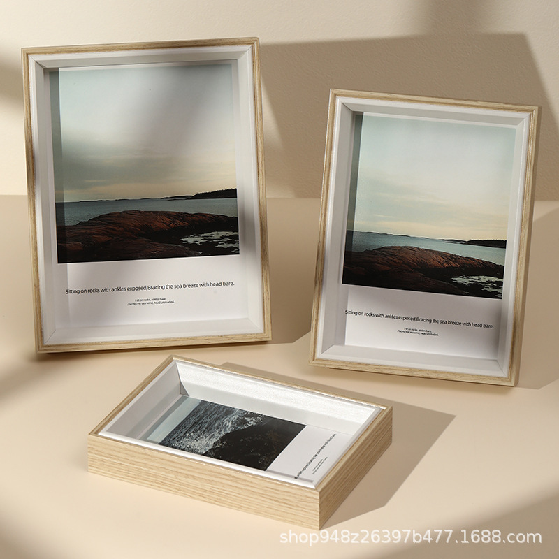 Photo Frame 6inch Wholesale Photo Display Stand 7inch 8inch A48K Oil Painting Frame Empty Frame Wooden Mounting Puzzle Wall Hanging