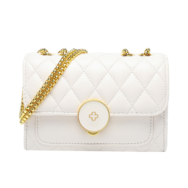 2022 Sommer Neue Xiaoxiangfeng Lingge Echtleder Damen Personalisierte Umhängetasche Kette Live-Übertragung Vorteile_voghion.com