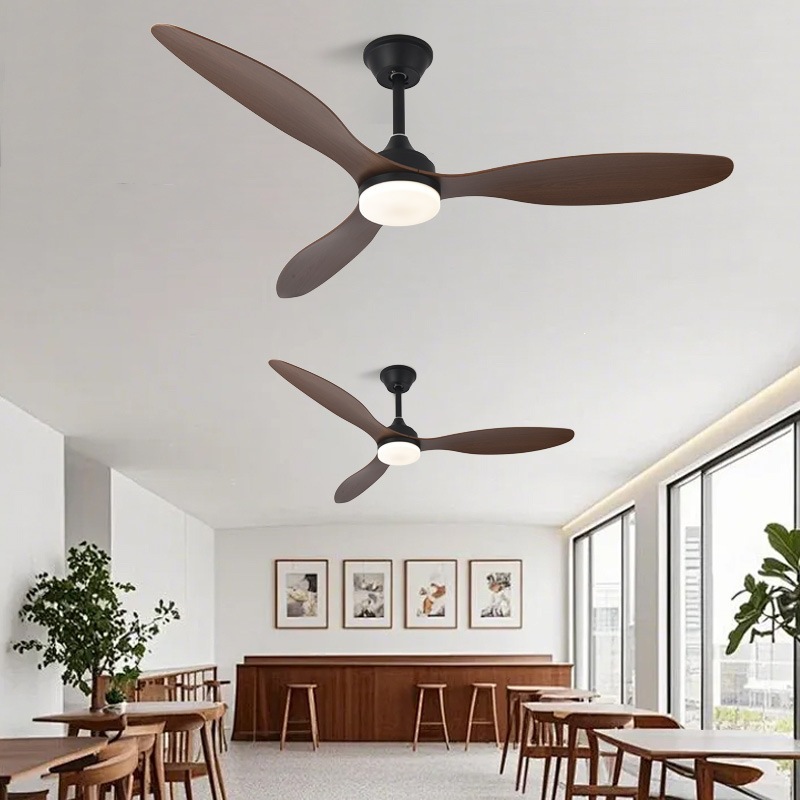 Ventilador de Techo con Luz 42 y 52 Pulgadas de 3 Hojas en ABS con Control Remoto para Dormitorio y Comedor