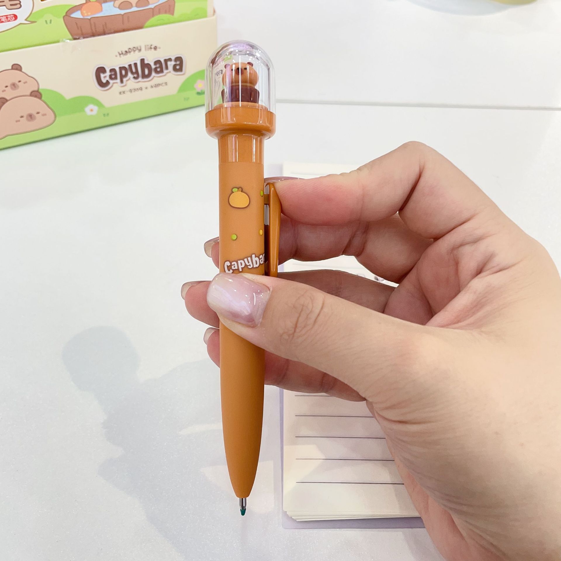 Bolígrafo de paisaje súper lindo de Keqi: el estilo diario de alto valor de Dolphin Orange