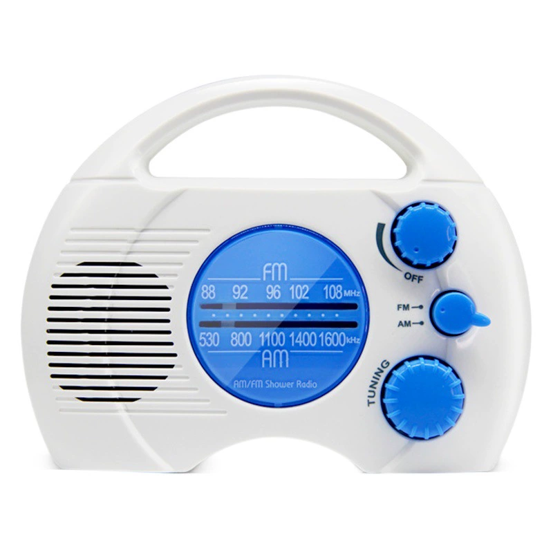 Новое домашнее портативное 4-уровневое водонепроницаемое радио AM FM мини-радио для ванной комнаты с