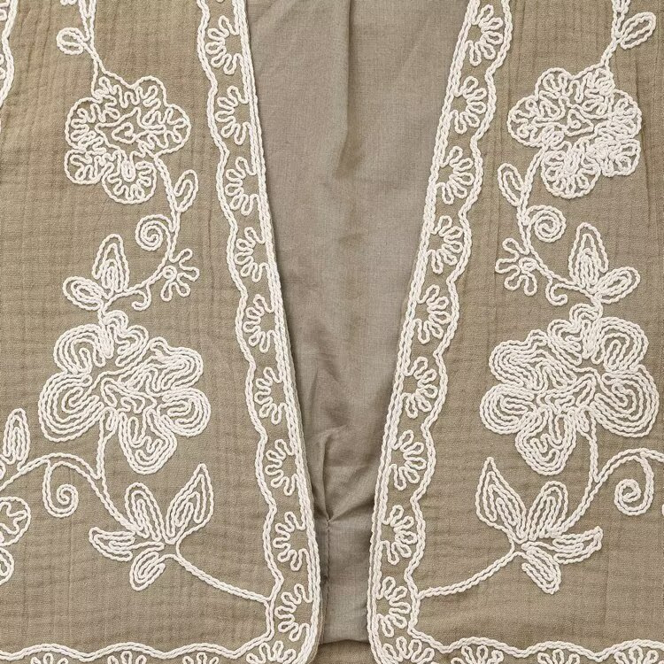 ZA comercio exterior al por mayor estilo europeo y americano francés moda femenina temperamento casual chaleco de bordado 6895023 image 3