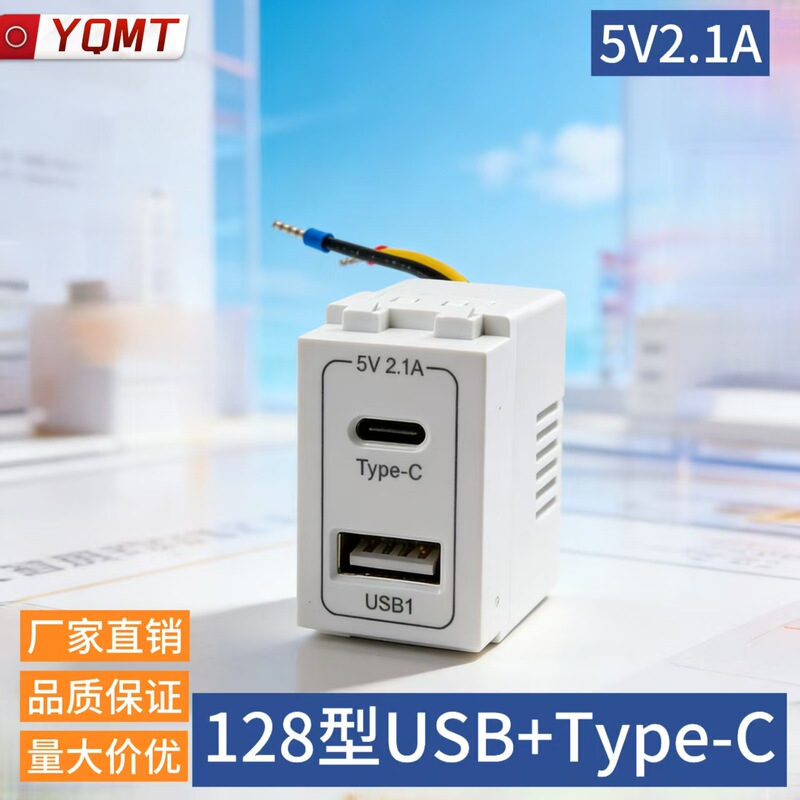128-Type Usb+Type-C Charging Module 220V Socket USB Charging Module Ground Plug Module Power Panel 128-Type Usb+Type-C Charging Module 220V Socket USB Charging Module Ground Plug Module Power Panel