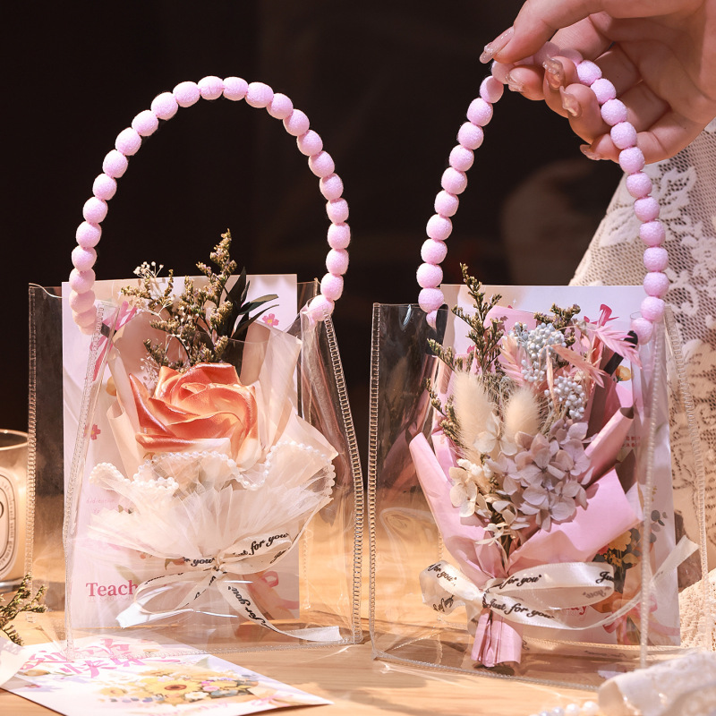教师节礼物送老师实用迷你永生花束礼袋2025新款高级感伴手小礼品|undefined