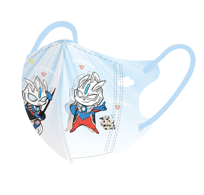 3D Kids New Big Kids Protective Disposable Cartoon Ultraman Series Individually Packaged with Dropshipping Support