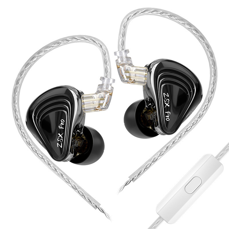 KZ ZSX PRO 5BA + 1DD ハイブリッドドライブヘッドフォン HiFi 音楽スポーツゲーム交換可能なケーブルヘッドフォン|undefined