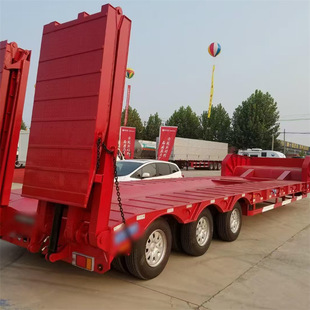 10-Axle Heavy Equipment Transporter Mechanical Ladder Flatbed Trailer 17m Engineering Machinery Equipment Low-Bed Heavy Equipment Transport