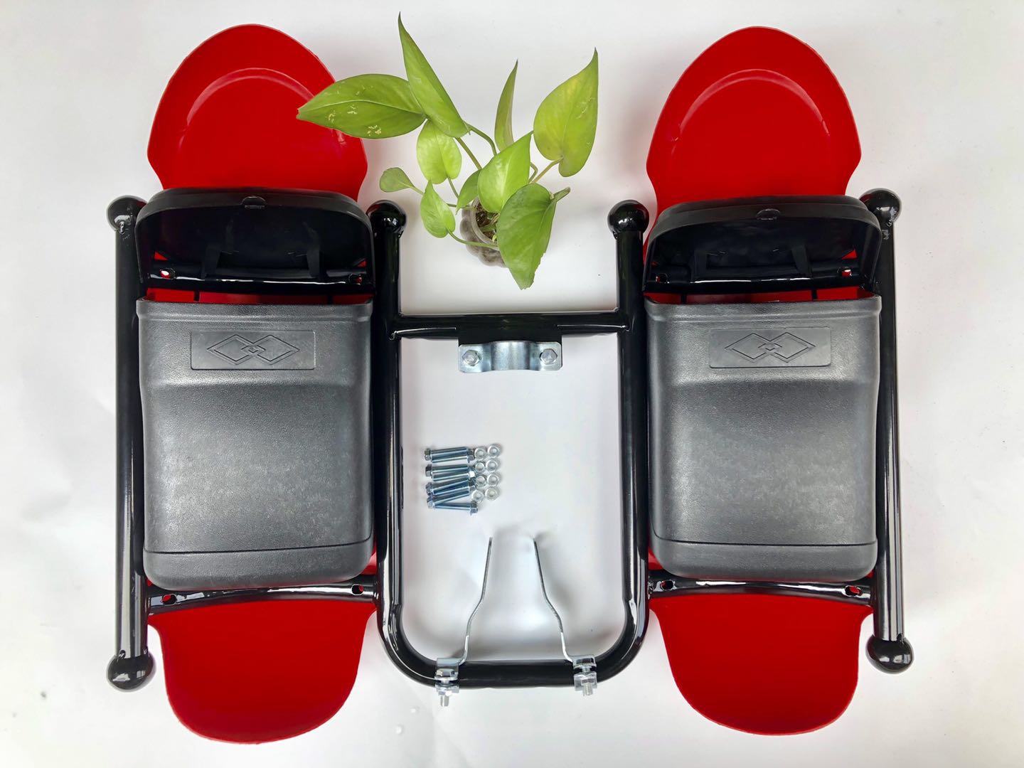 Motorcycle Bumper Frame with Lid Storage Box Jockey Car 125 Men's Motorcycle Modified Thickened Front Bars