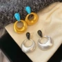 方圆独特电镀秋冬耳环