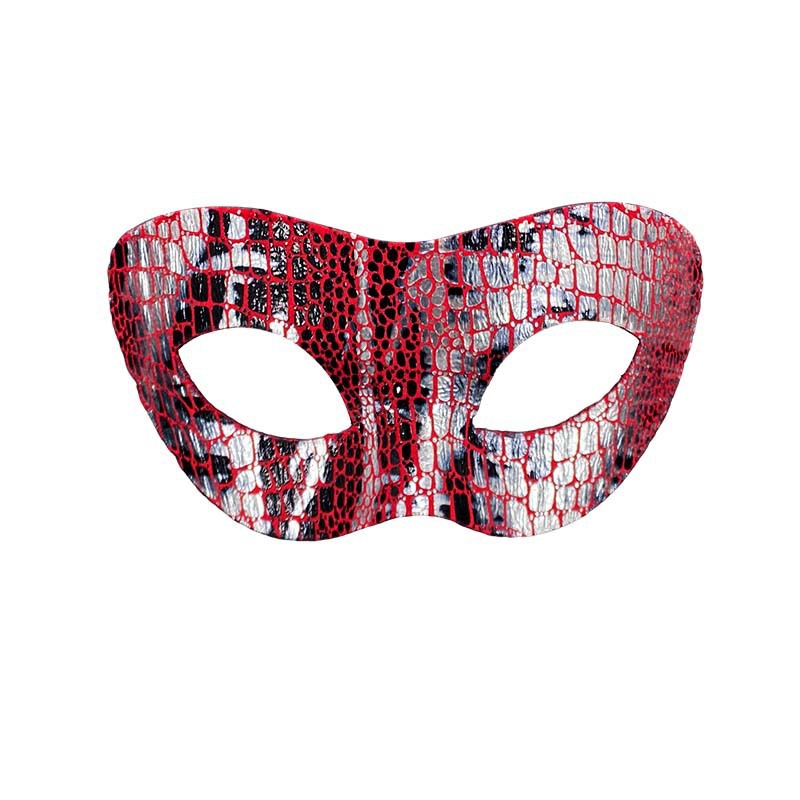 Máscaras de pareja media cara máscaras de baile piel de serpiente piel de cocodrilo máscaras de ojos fiesta de Halloween luchador jugueteo props