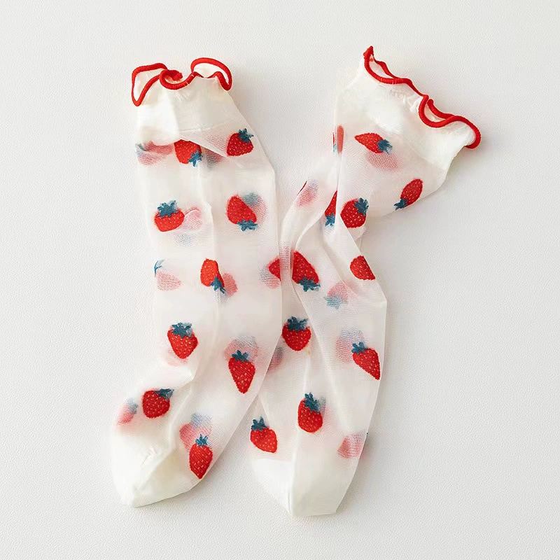 Summer thin glass cute tights, mid-length