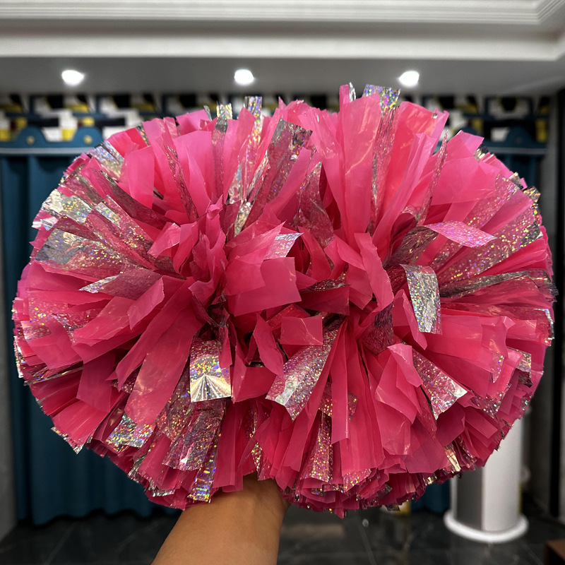 Láser brillante competencia profesional manejar porristas danza Bola de flores de mano deportes coloridos apoyos de pelota