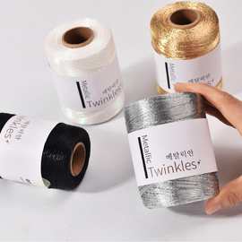 韩国爆款线 1mm银丝包芯线 金丝勾编线 DIY手工勾包线圣诞装饰线