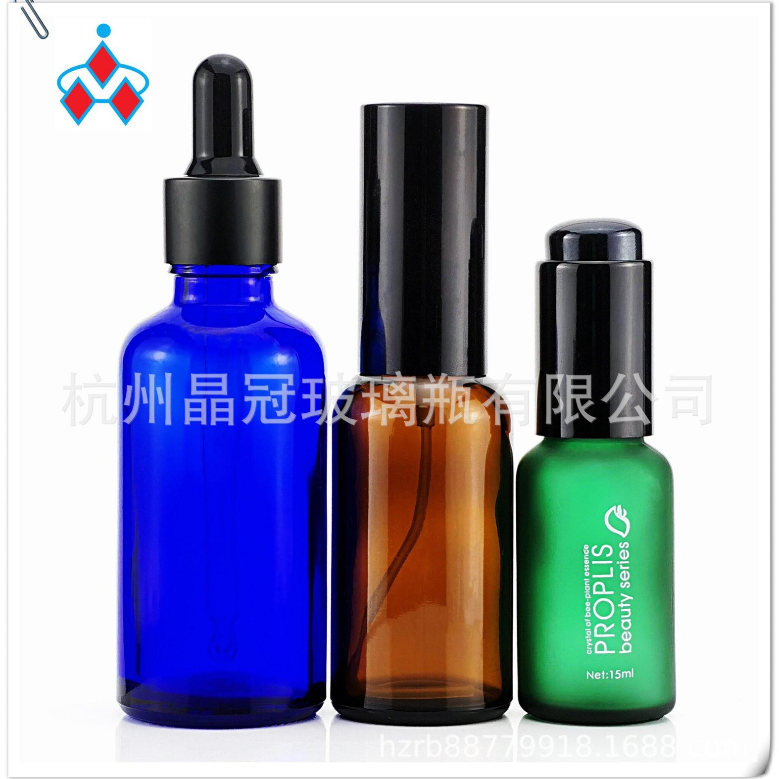 精油瓶厂家批发优质10ml 15ml 20ml 30ml 50ml 100ml兰色精油瓶
