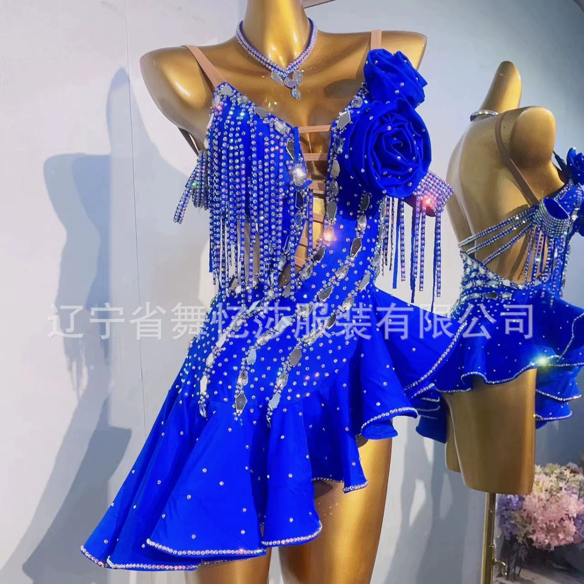 Одежда для соревнований по латинским танцам с пайетками плюс косая одежда для выступлений со стразами Высококачественная кисточка юбка для латинских танцев платье одежда для выступлений