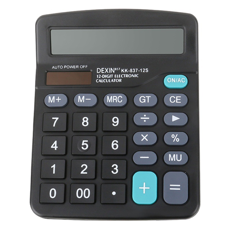 Calculadora solar de 12 dígitos, colorida, de gran pantalla, para oficina y finanzas