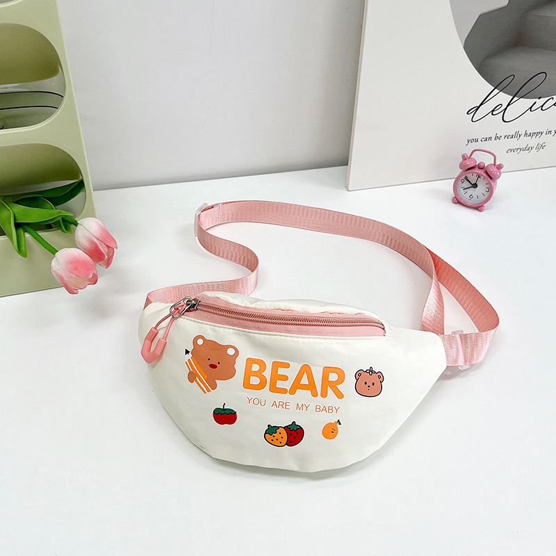 Bolso de los niños de estilo coreano de dibujos animados de los niños pequeño bolso de la cintura de los niños y niñas bolso de hombro de la moda princesa decorativa crossbody monedero