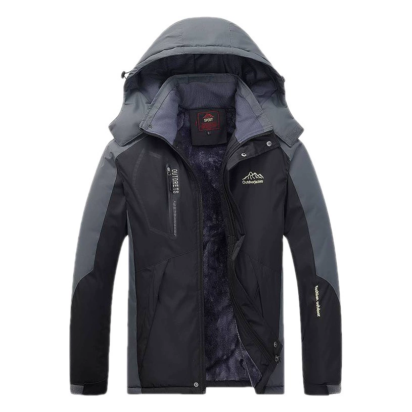 Мужская зимняя куртка 2025 года с флисовой подкладкой, утепленная, ветрозащитная, водонепроницаемая, холодостойкая, новая модель.