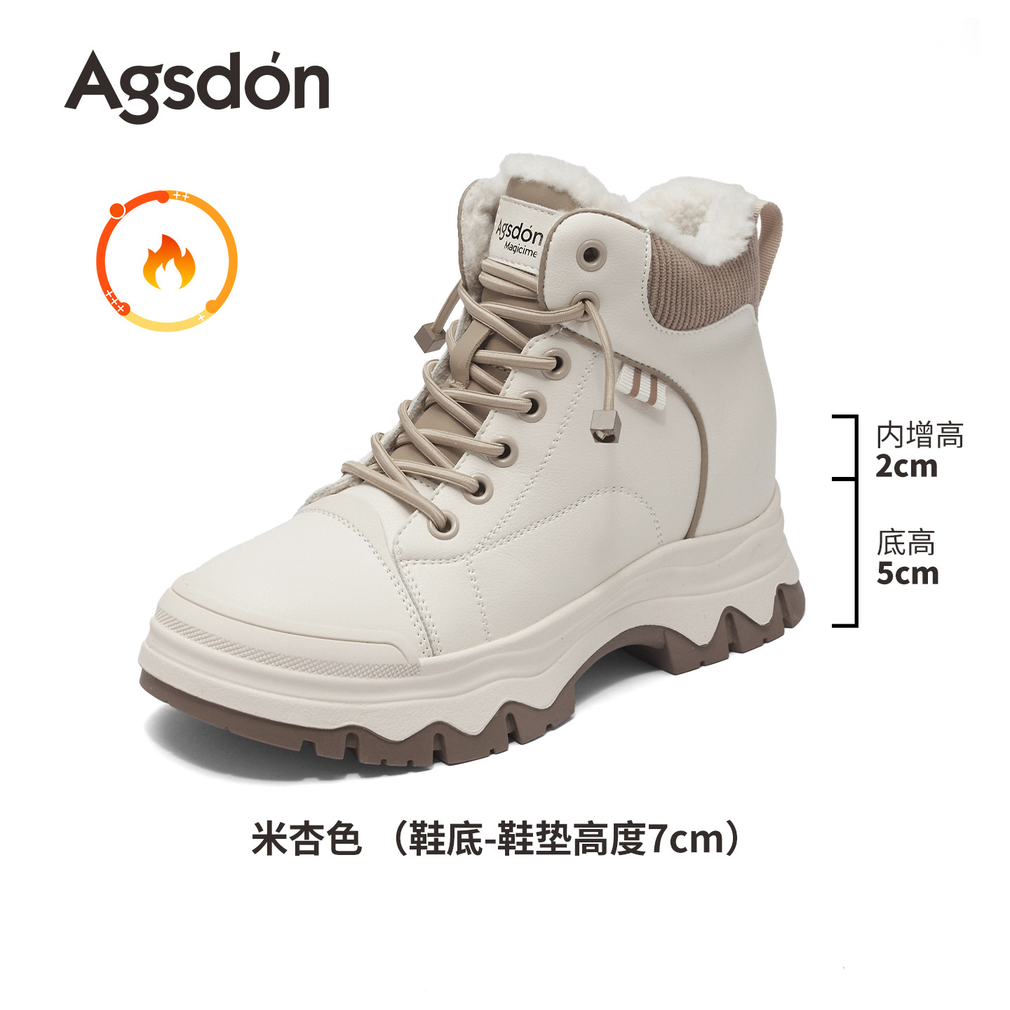 Augu león para escalar zapatos de terciopelo para mujeres 2025 nuevos zapatos de algodón casuales de invierno al aire libre