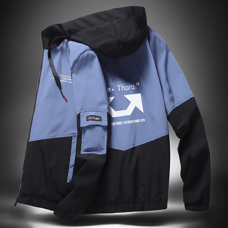 Autumn casual design jacket with hood