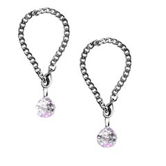 New Crystal Ball Car Mirror Keychain Decorative Chain Creative DIY Phone Chain