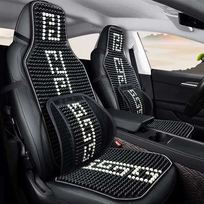 Seat cushion, seat cover, four seasons universal seat cushion single - single-seat-three-piece-set-black-cushion-lumbar-backrest